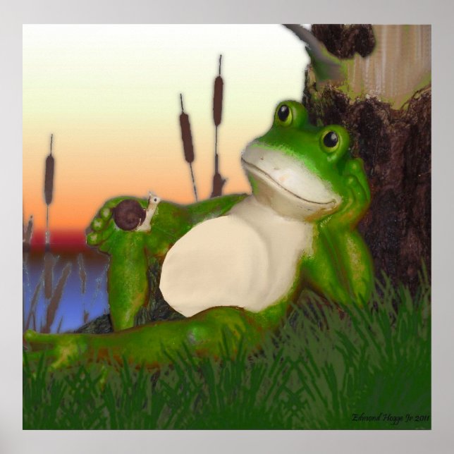 Poster La grenouille et l'escargot (Devant)