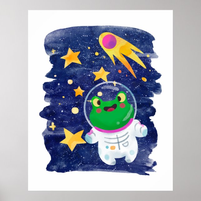 Poster La grenouille L'astronaute de l'espace extra-atmos (Devant)