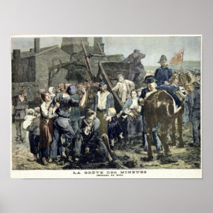 Poster La grève des mineurs à Carmaux