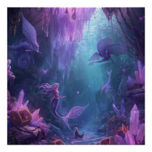 Poster La grotte de cristal de la sirène