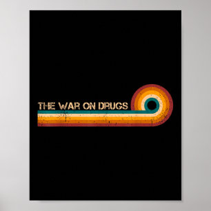 Poster La guerre contre la drogue La rétro Stripes Musici