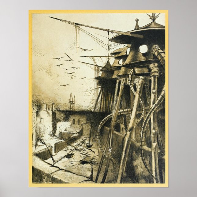 Poster La Guerre des mondes (1906) (Devant)