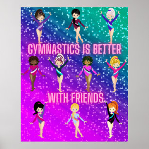 Poster La Gymnastique Est Mieux Avec Les Amis Super Spark