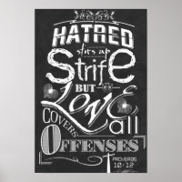 La haine fait rage mais l'amour couvre toutes les
