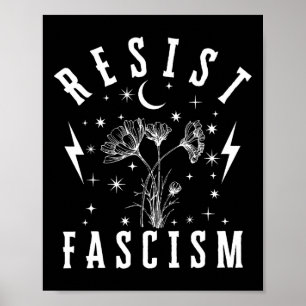 Poster La Haine Florale Anti Trump Mensonge Et Le Fascism