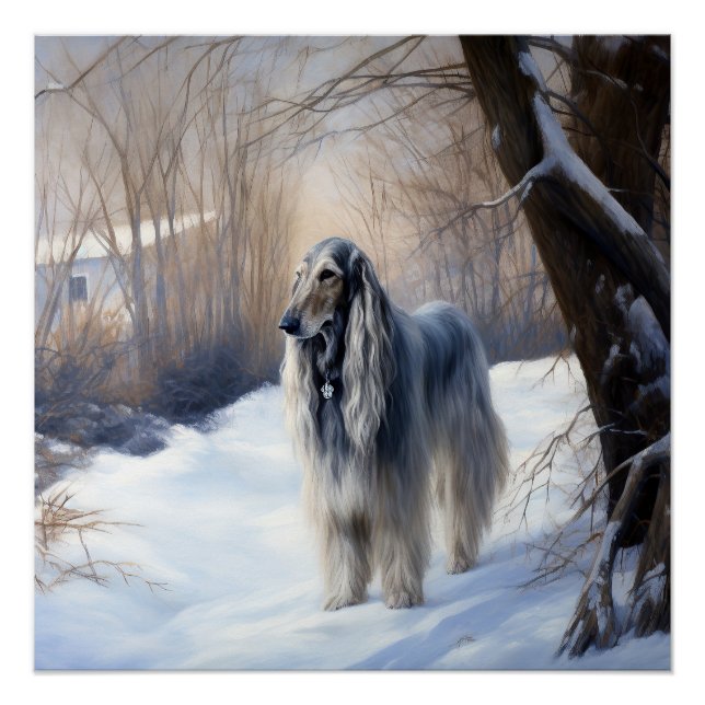 Poster La Hanche Afghane Laisser Neige Noël (Devant)