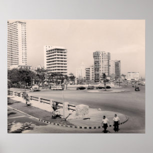 Poster La Havane Moderne Collection Malecon des années 19