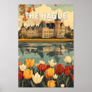 Poster La Haye Pays-Bas Travel Art Vintage