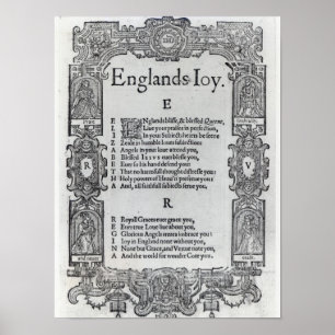 Poster La joie de l'Angleterre par Richard Vennar, c.1602