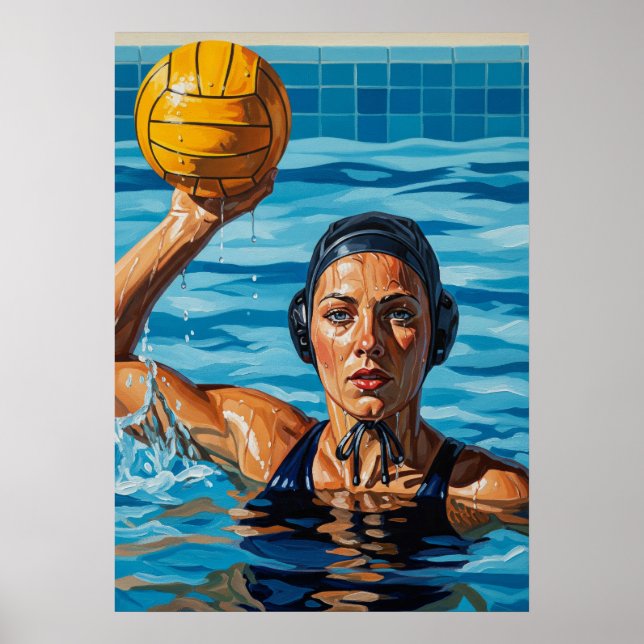 Poster LA JOUEUSE DE WATER-POLO (Le Joueur Water Polo) (Devant)