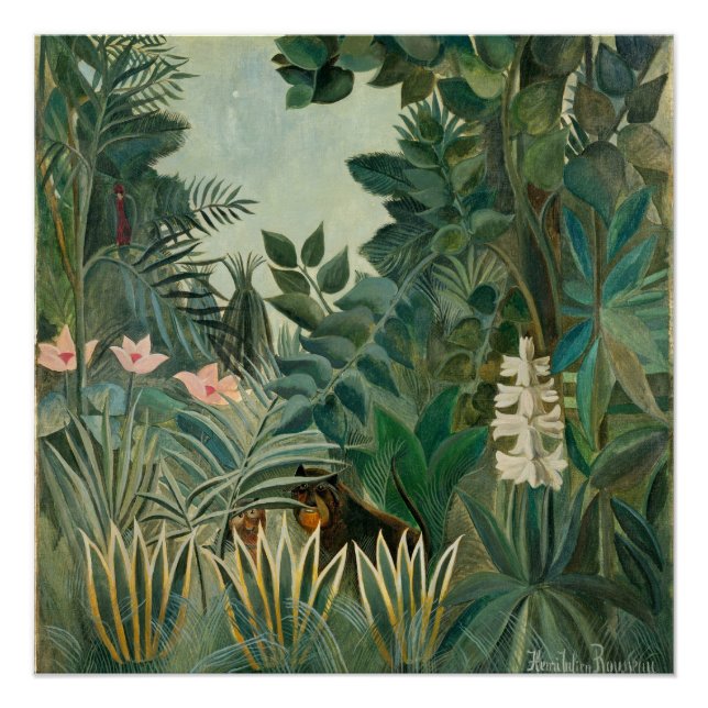 Poster La jungle équatoriale, 1909 (huile sur toile) (Devant)