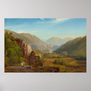 Poster La Juniata River, Pennsylvanie par Thomas Moran