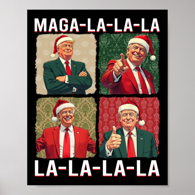 Poster La La Donald Trump Potus 47 Mauvais Noël 3 (Devant)