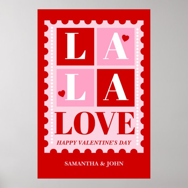 Poster La La Love Valentine’s Day Wall Art – Printable (Devant)