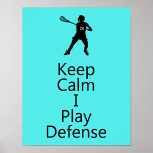 Poster La lacrosse maintiennent la défense de jeu du