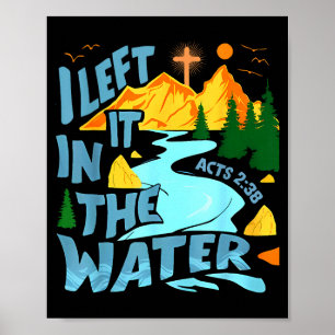 Poster L'a laissé dans l'eau Baptême chrétien Baptisé Ch