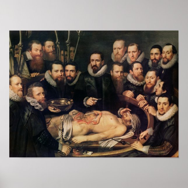 Poster La leçon d'anatomie du docteur Willem van der (Devant)