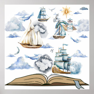 Poster La lecture est un billet pour l'aventure