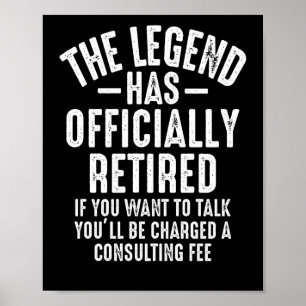 Poster La Légende A Officiellement Retraité La Retraite