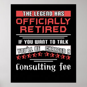 Poster La Légende A Officiellement Retraité Une Retrait