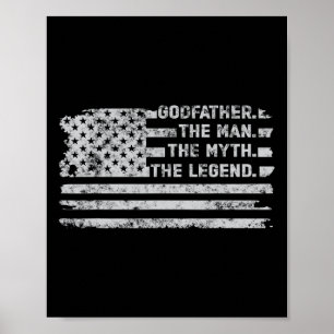 Poster La légende du mythe de l'homme Fête des pères drap
