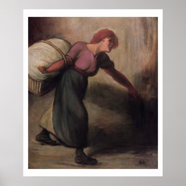Poster La lessive, 1894 (huile sur toile) (Devant)
