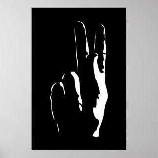 Poster la lettre K en langue des signes
