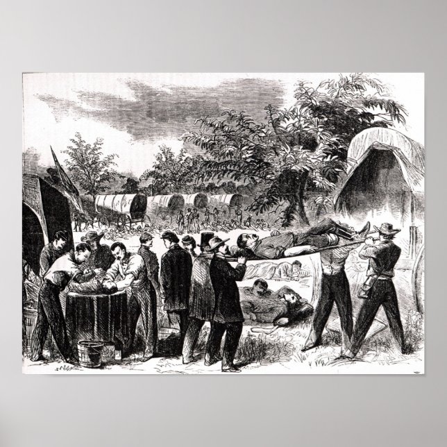 Poster La libération des blessés après l'Antietam (Devant)