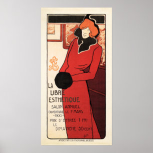 Poster LA LIBRE ESTHÉTIQUE Belge Beauty Exposition 1900