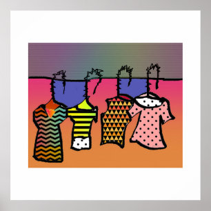 Poster La ligne de vêtements