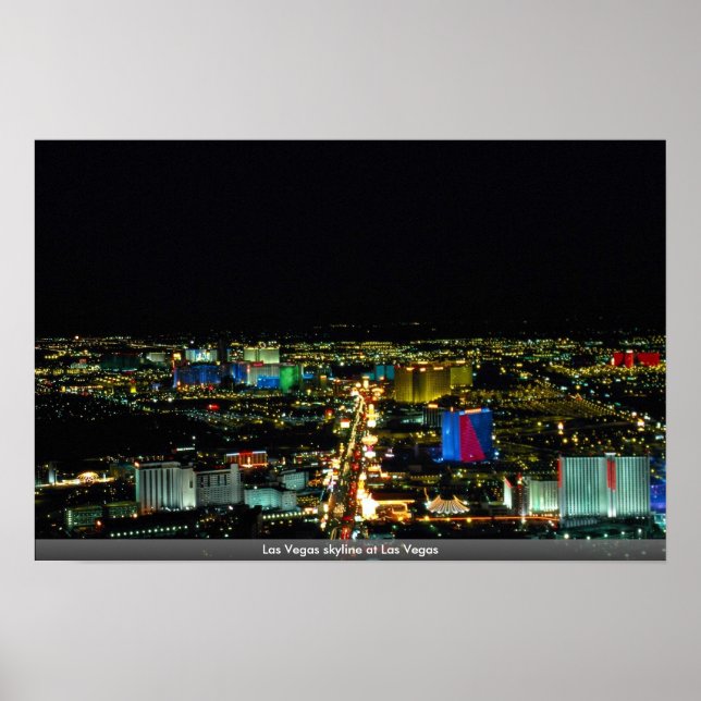 Poster La ligne d'horizon de Las Vegas à Las Vegas (Devant)