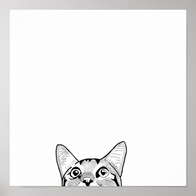 Poster La ligne faciale à demi-chat (Devant)