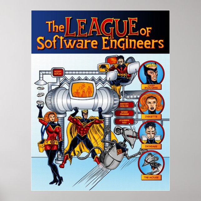 Poster La Ligue des ingénieurs en logiciels (Devant)