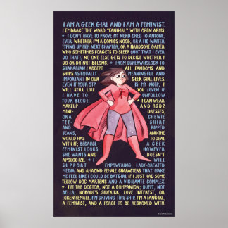 Poster La Litanie de la fille Geek pour le féminisme
