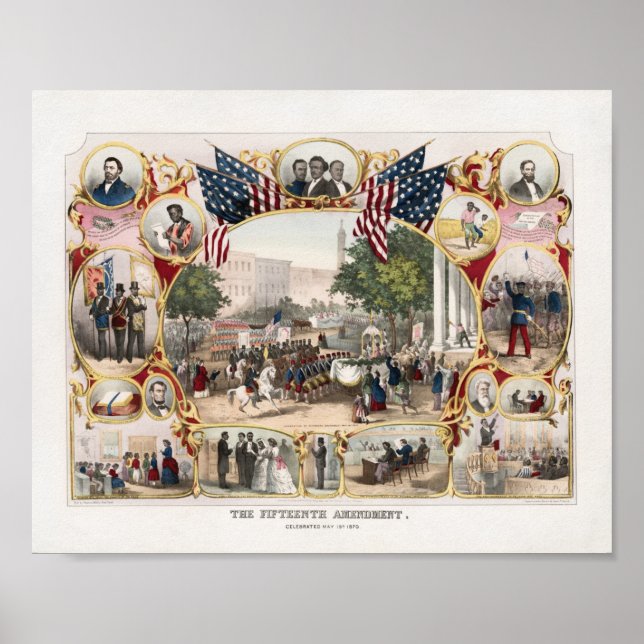 Poster La Lithographie de célébration du quinzième amende (Devant)