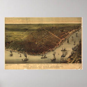 Poster La Louisiane (la Nouvelle-Orléans) 1885