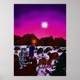 Poster La lumière de l'espoir L'art de Noël