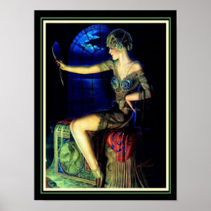 Poster "La Lune et vous" par Gene Pressler 12 x 16