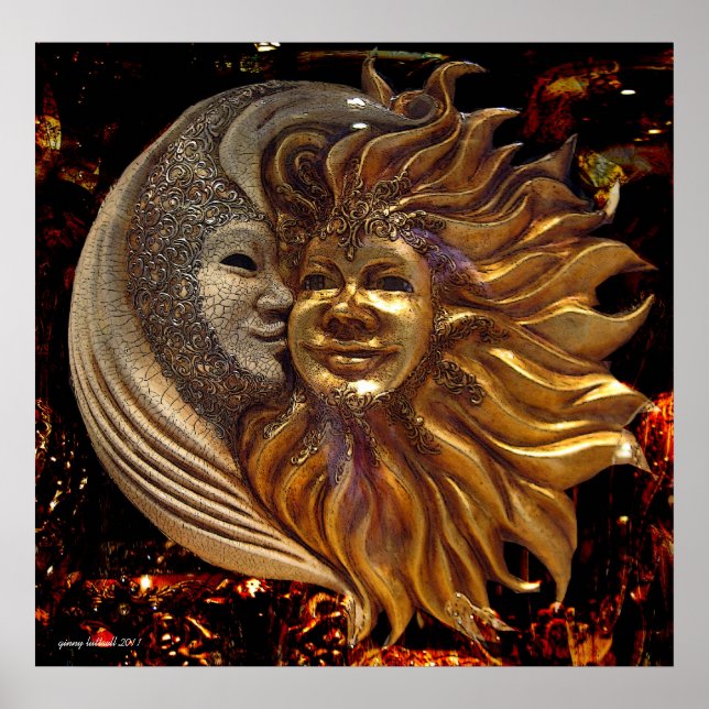 Poster La Lune, Le Soleil, L'Affiche Du Baiser (Devant)