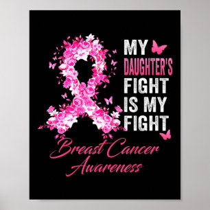 Poster La lutte de la fille est mon combat cancer du sein