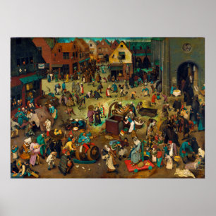Poster La lutte entre Carnaval et Carême (1559)