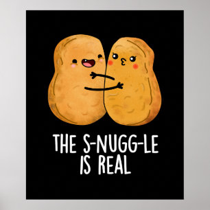 Poster La Lutte Est Vraiment Drôle Nugget Pun Dark BG