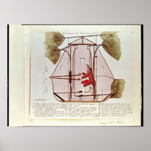 Poster La machine de vol en Jean Pierre Blanchard