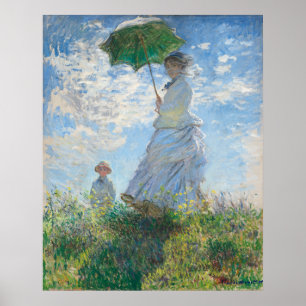Poster La Madame Monet et son fils de Claude Monet (1875)