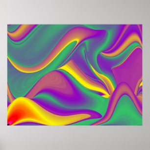 Poster La magie des couleurs Abstrait Rainbowart 3D