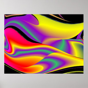 Poster La magie des couleurs Abstrait Rainbowart 3D