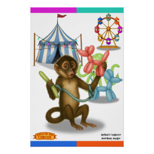 Poster La magie du singe en ballon de Spike