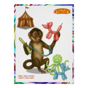 Poster La magie du singe en ballon de Spike