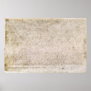 Poster La Magna Carta de la charte 1215 des libertés