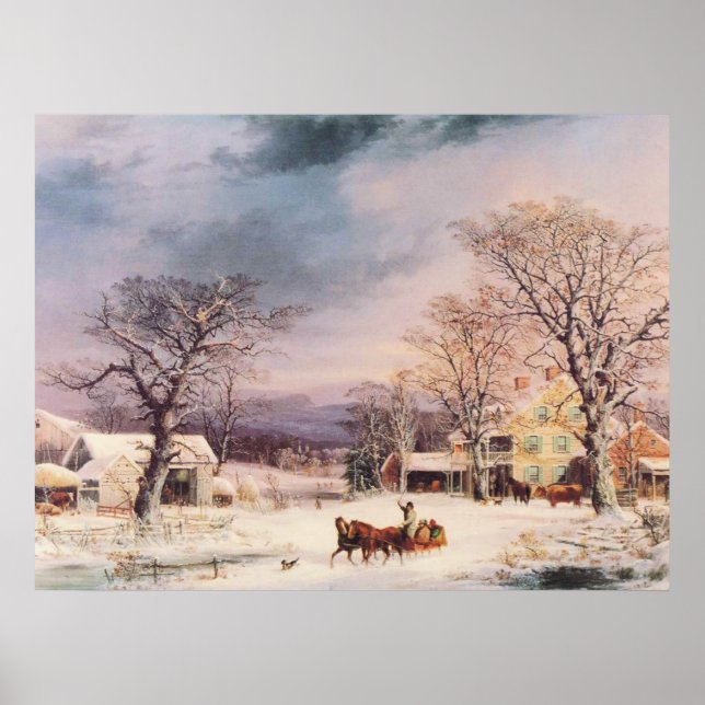 Poster La maison à mi-parcours de George Durrie (Devant)